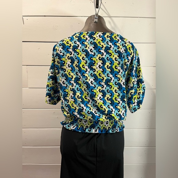 💙❣️MICHAEL Michael Kors – Floral Smocked Hem Top – Size S - Picture 8 of 12